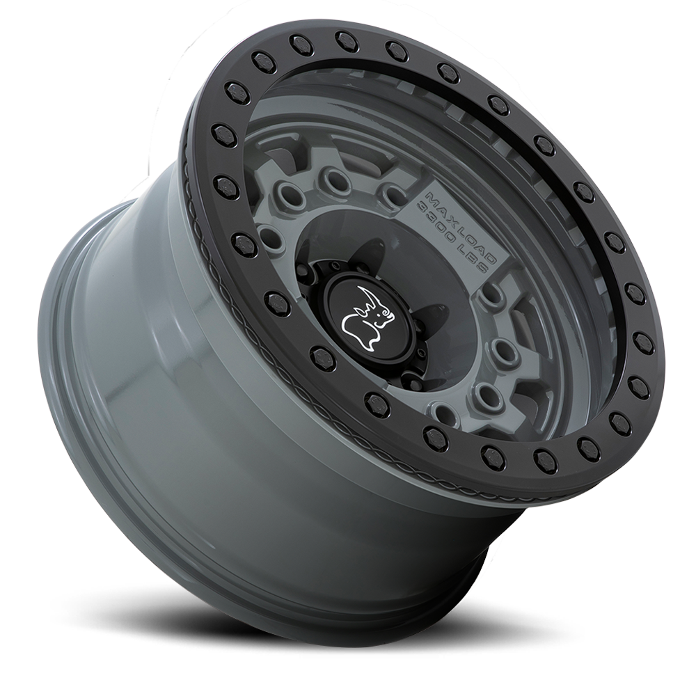 Black Rhino Avenger Beadlock 17x8.5" 6x139.7mm 112.1mm CB -30mm Battleship Gray Black Hardware