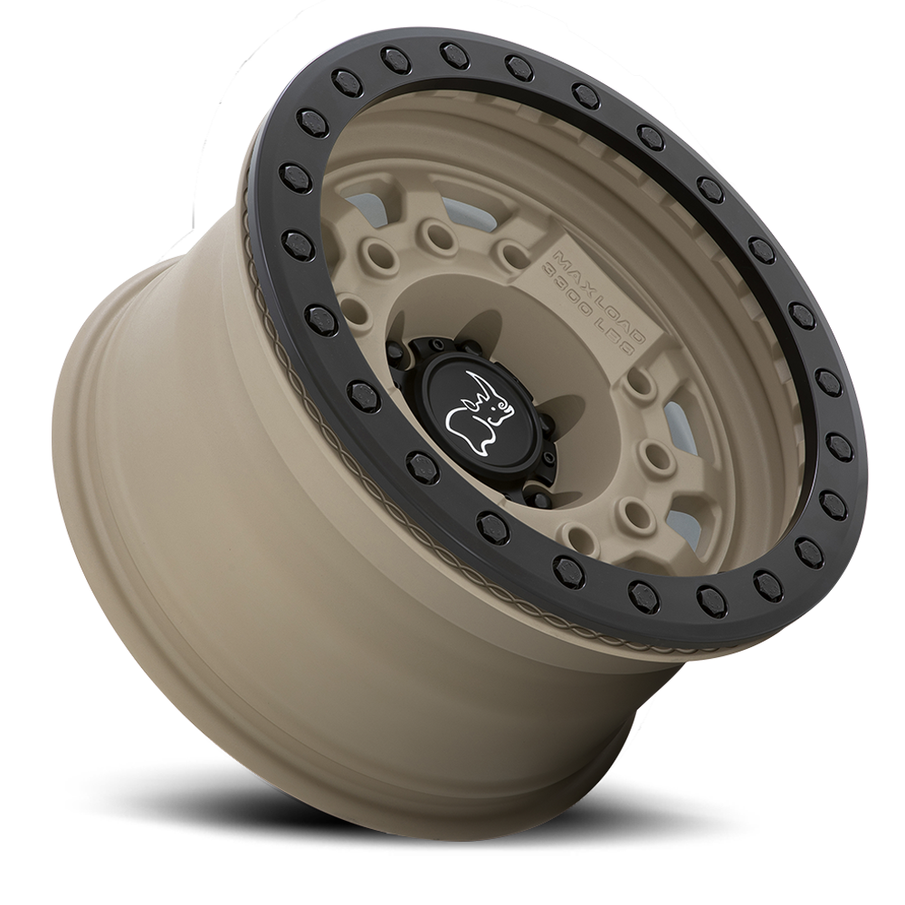 Black Rhino Avenger Beadlock 17x8.5" 6x139.7mm 112.1mm CB -30mm Desert Sand Black Hardware