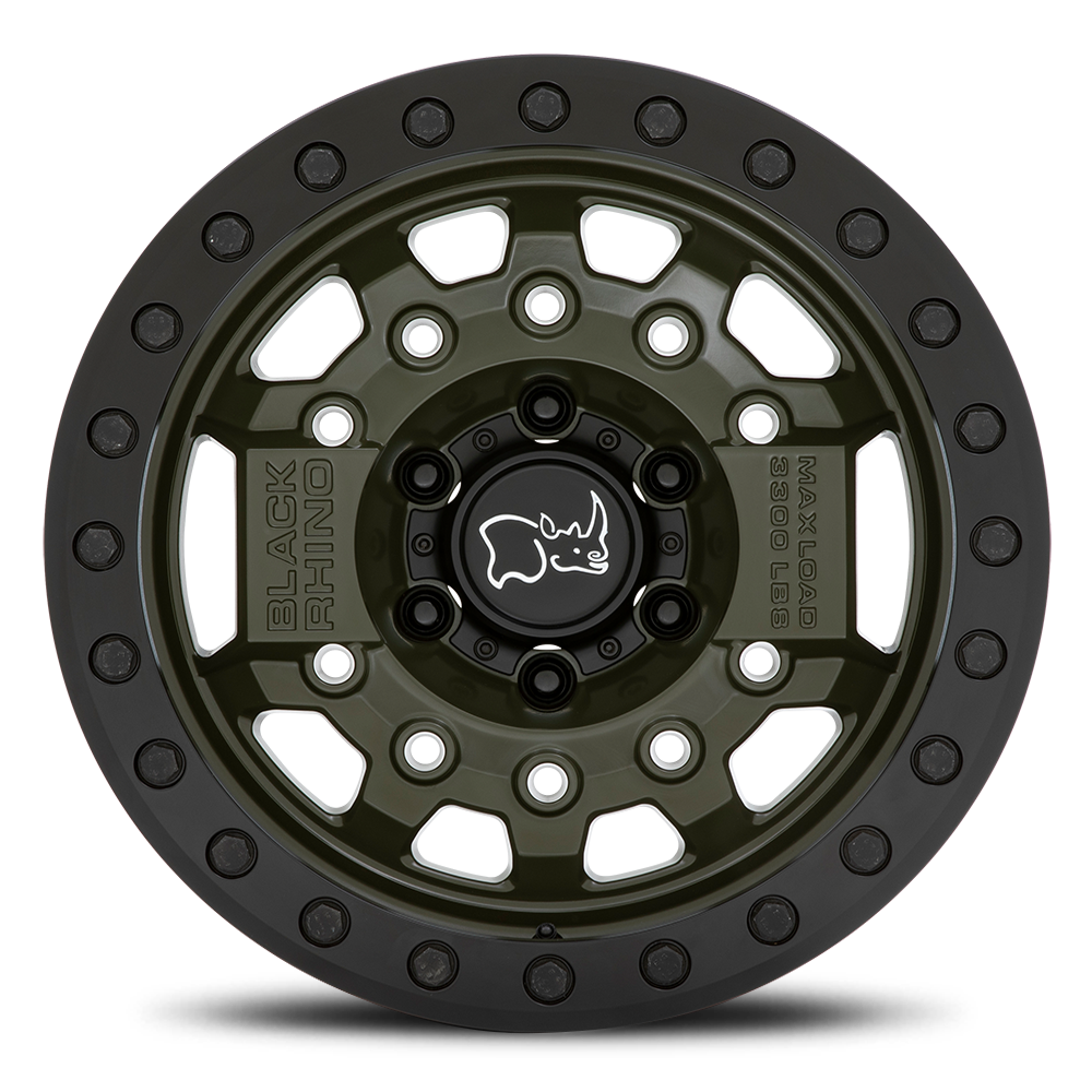 Black Rhino Avenger Beadlock 17x8.5" 6x139.7mm 112.1mm CB -30mm Olive Drab Green Black Hardware
