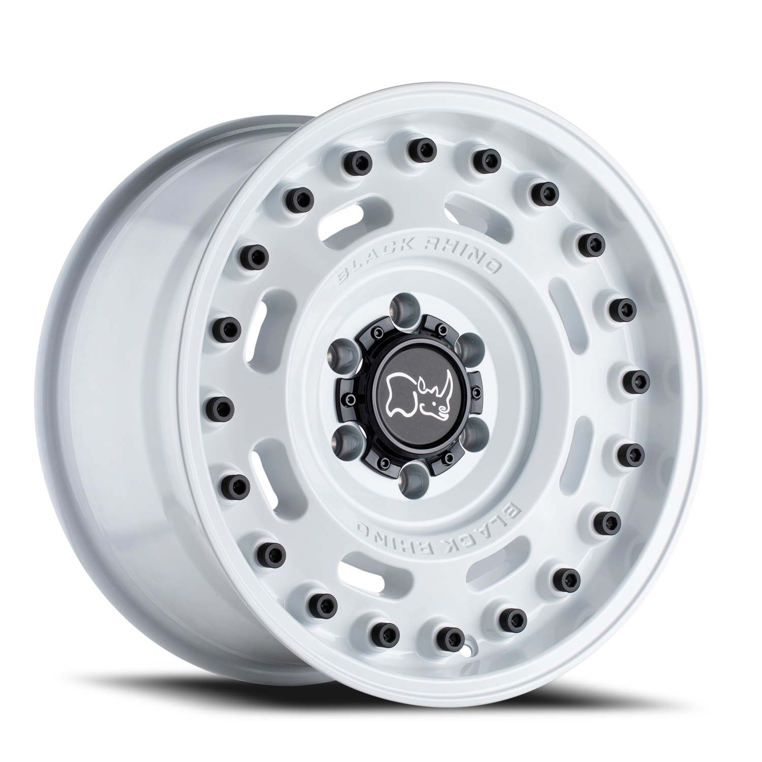 Black Rhino Axle 17x9.5" 6x139.7mm 112.1mm CB -18mm Gloss White