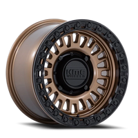 KMC Aztec Beadlock UTV 15x7" 6x139.7mm 100.3mm CB +38mm Matte Bronze Gloss Black Ring