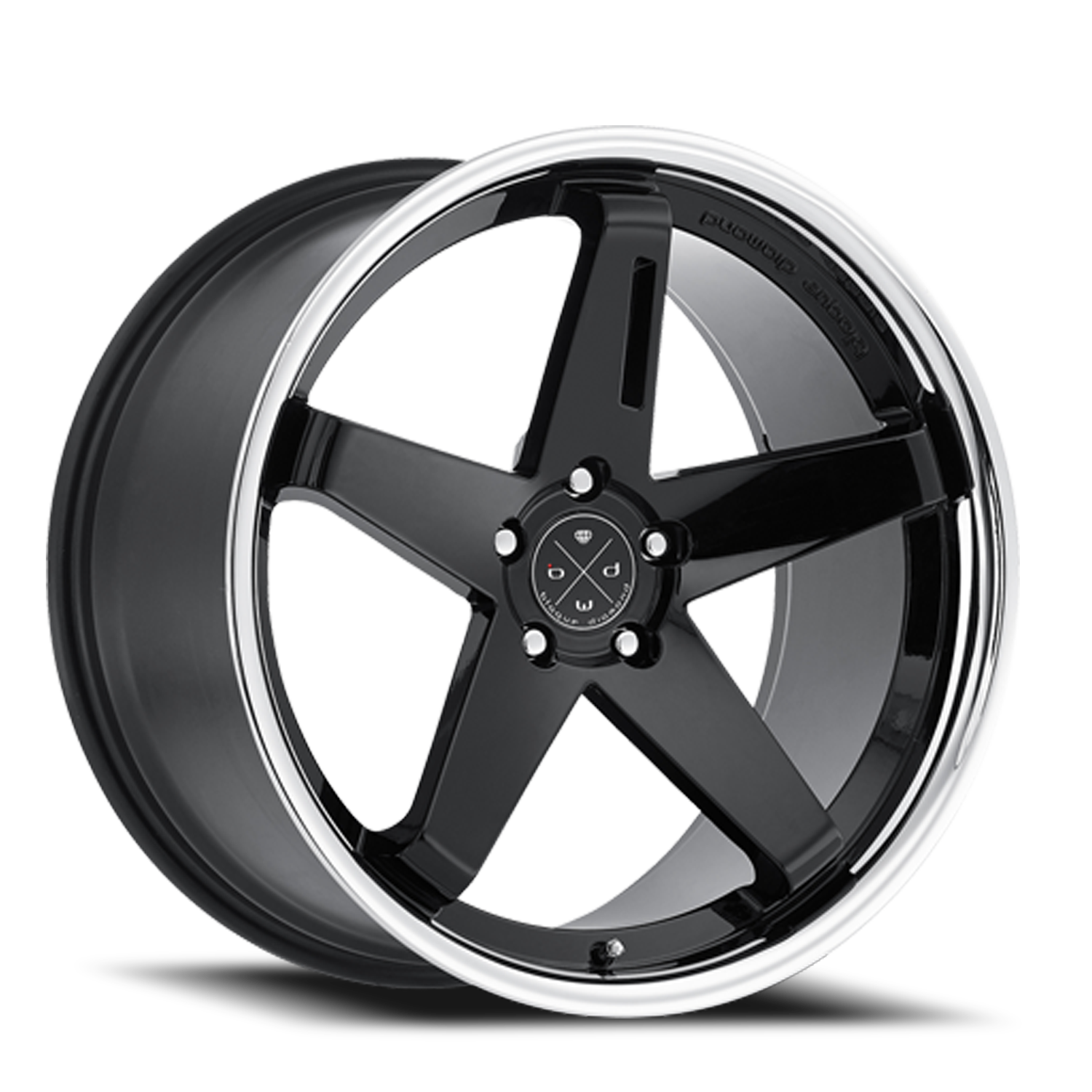 Blaque Diamond BD-21 20x9" 5x120mm 72.56mm CB +32mm Gloss Black Chrome Stainless Steel Lip