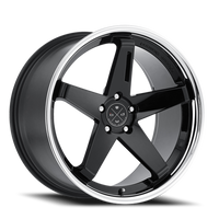 Blaque Diamond BD-21 20x9" 5x120mm 72.56mm CB +32mm Gloss Black Chrome Stainless Steel Lip