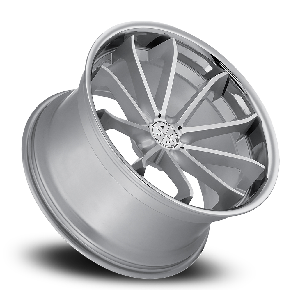 Blaque Diamond BD-23 20x9" 5x114.3mm 70.5mm CB +38mm Machined Silver Chrome Stainless Steel Lip