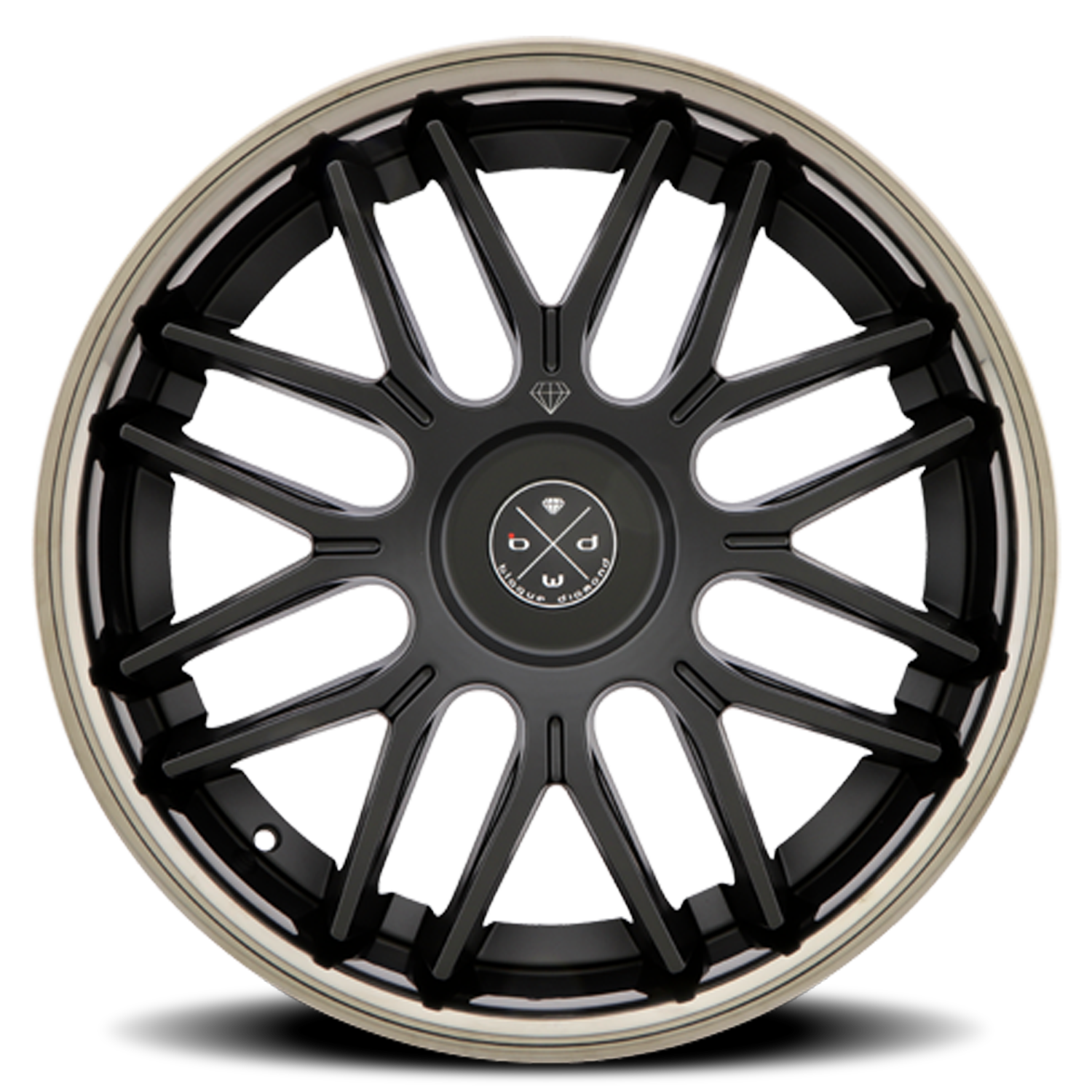 Blaque Diamond BD-27 20x11" 5x120mm 72.56mm CB +25mm Satin Black Black Chrome Stainless Steel Lip