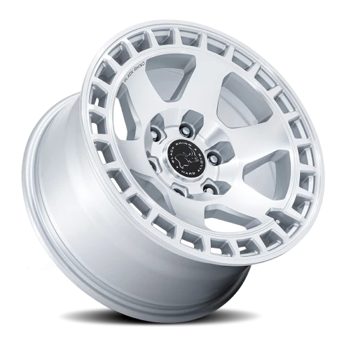 Black Rhino Bahari 17x8.5" 5x127mm 71.5mm CB -10mm Gloss Silver Machined Face