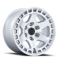 Black Rhino Bahari 17x8.5" 6x139.7mm 106.1mm CB +25mm Gloss Silver Machined Face