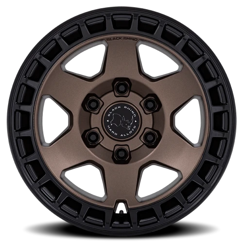 Black Rhino Bahari 17x8.5" 5x127mm 71.5mm CB -10mm Burnt Bronze Matte Black Lip