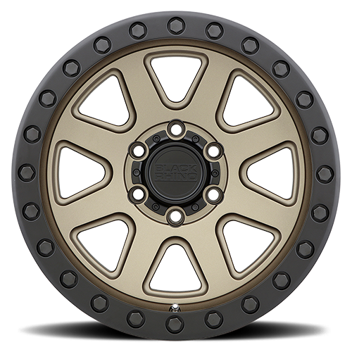 Black Rhino Baker 20x9" 5x127mm 71.6mm CB -18mm Matte Bronze Black Lip Edge-Black Bolts