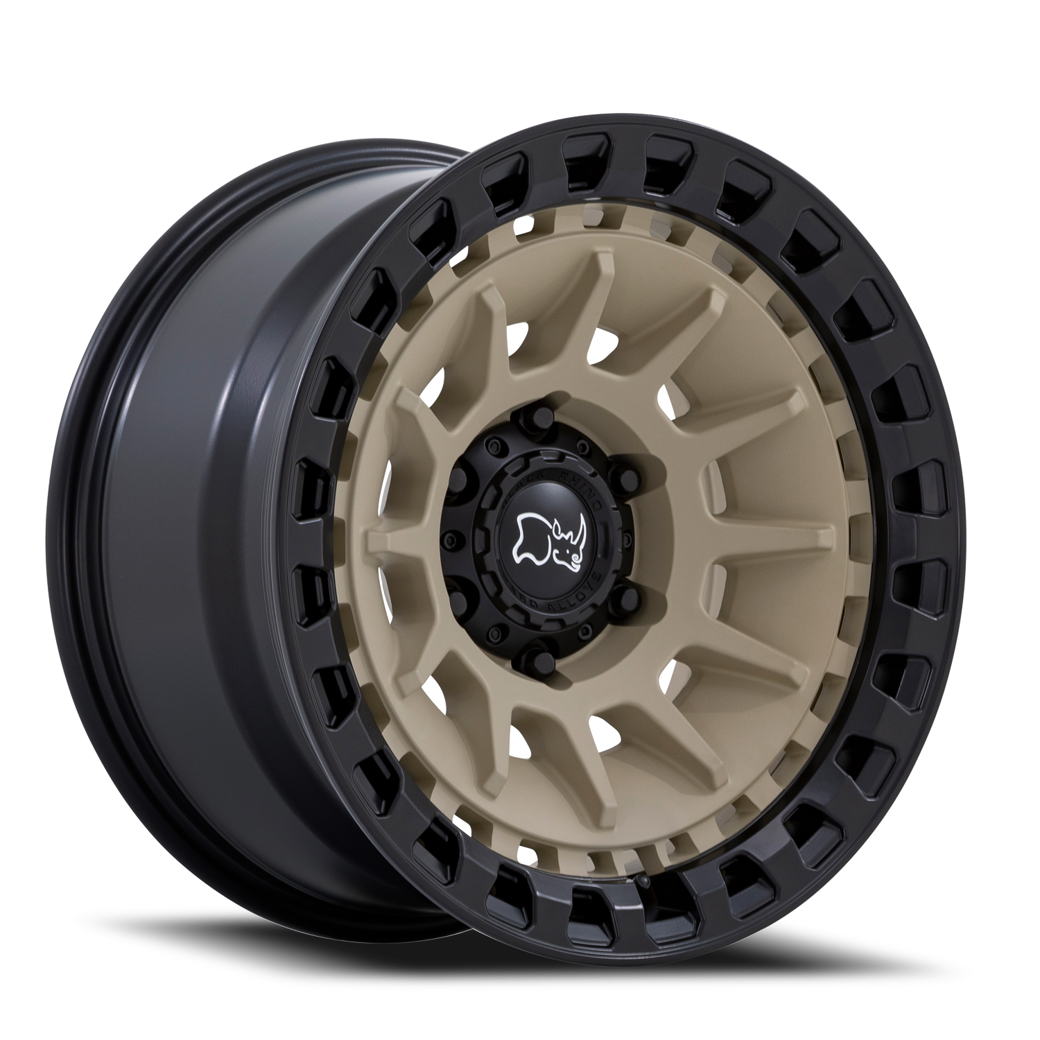 Black Rhino Barrage 18x9" 6x135mm 87.1mm CB 0mm Matte Desert Sand Matte Black