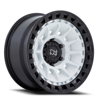 Black Rhino Barrage 18x9" 5x127mm 71.5mm CB 0mm Gloss White Matte Black