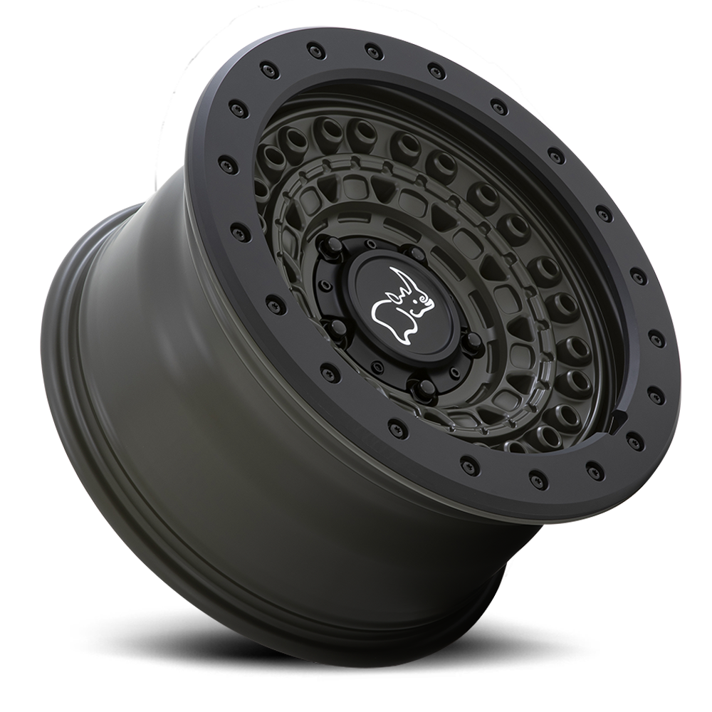 Black Rhino Barricade 20x9" 5x150mm 110.1mm CB +10mm Olive Drab Green Black Rock Guard