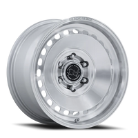 Black Rhino Basin 17x8.5" 5x127mm 71.5mm CB 0mm Gloss Silver Machined Face