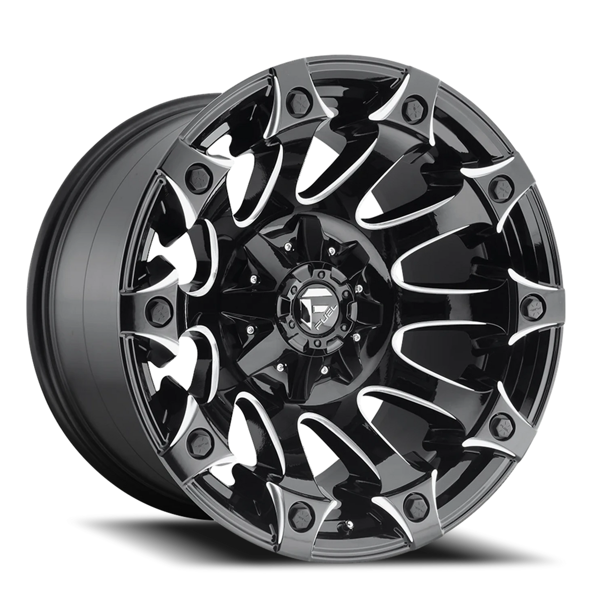 Fuel Battle Axe 18x9 +20 6x135mm 106.3mm Gloss Black Milled