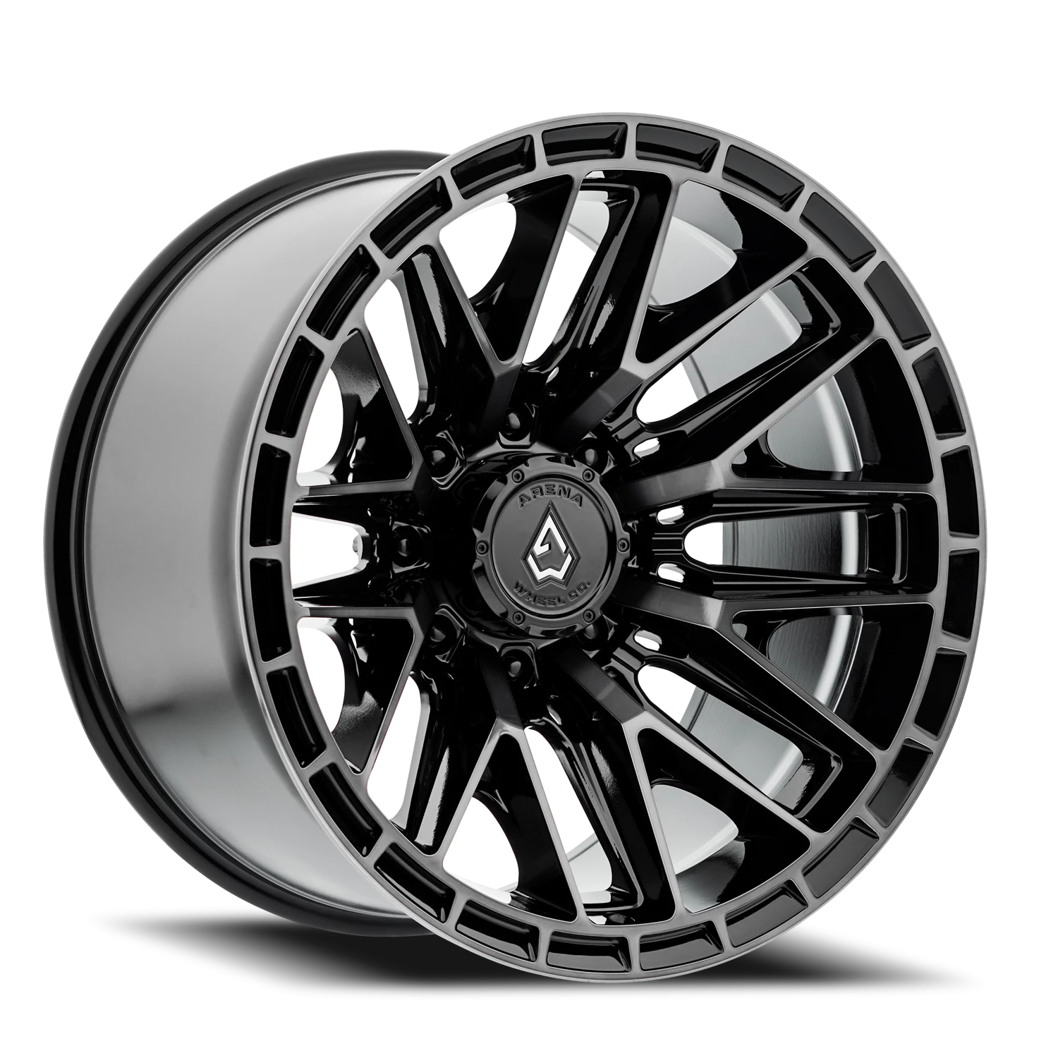 Arena Battle 20x10" 8x170mm 125.1mm CB -18mm Gloss Glossy Black Machined DDT Face-Machined DDT Lip
