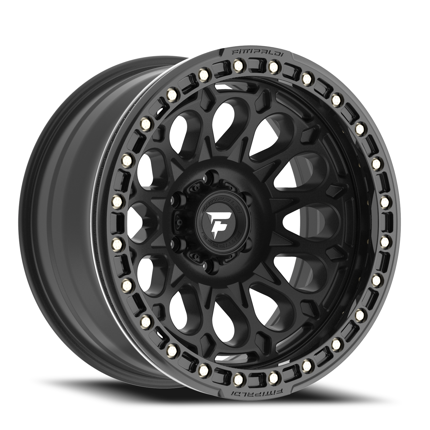 Fittipaldi Offroad Beadlock Series 20x10" 6x139.7mm 106.2mm CB -38mm Satin Black Gloss Black Forged Ring