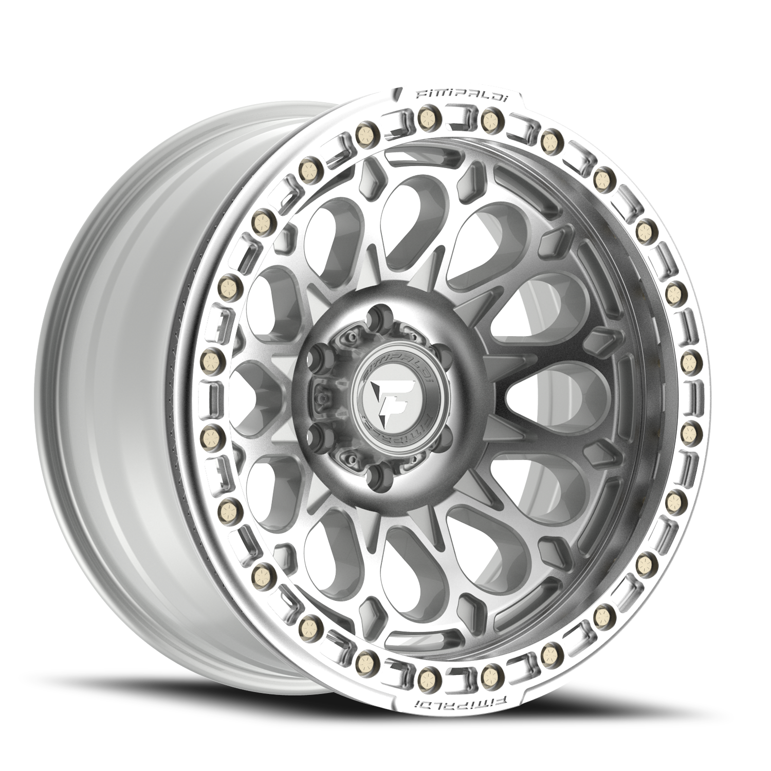 Fittipaldi Offroad Beadlock Series 20x10" 5x127mm 71.5mm CB -38mm Machined Silver Machined Forged Ring