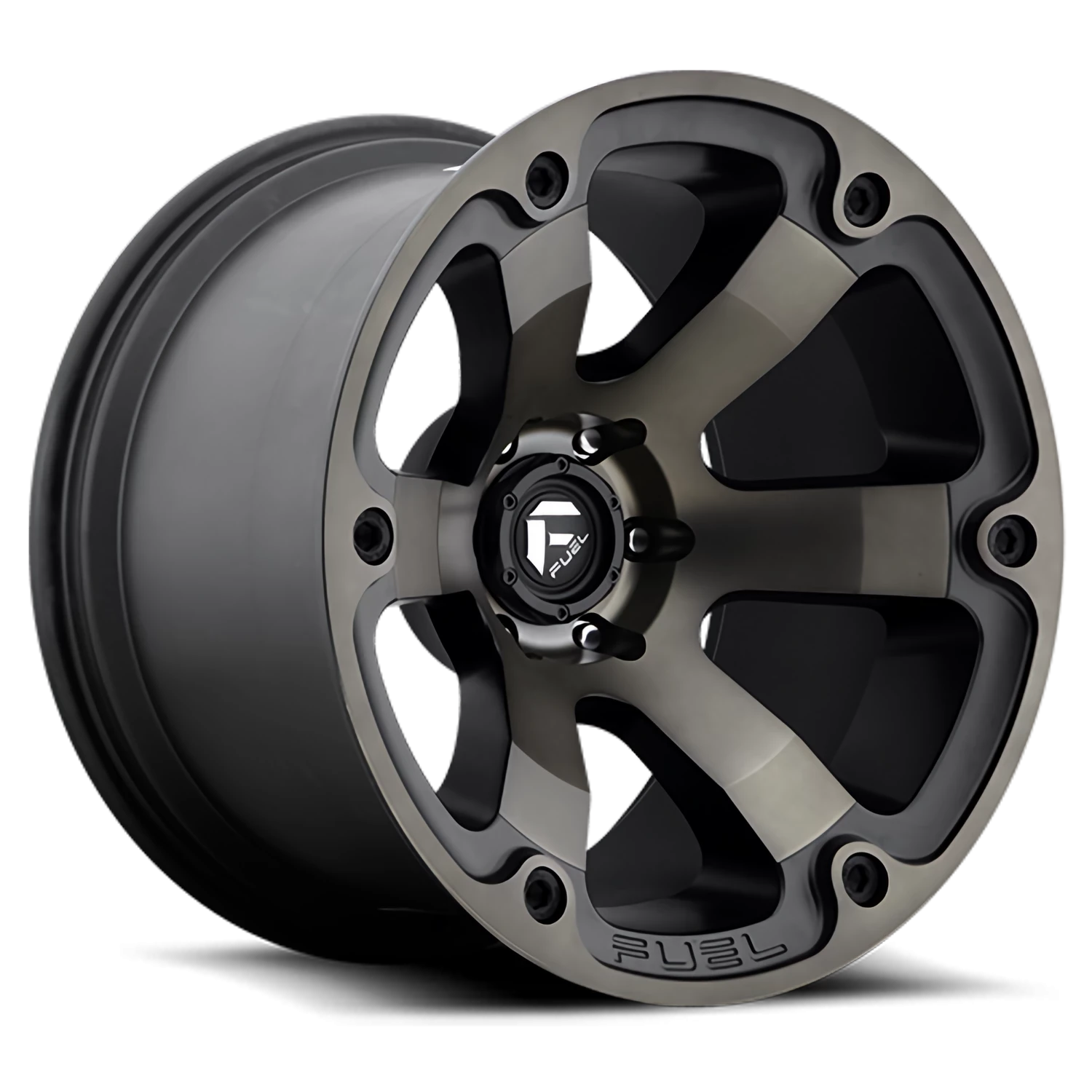 Fuel Beast Aus 17x9" 6x139.7mm 108mm CB +35mm Matte Black Machined-Dark Tint