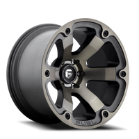 Fuel Beast D564 17x9 -12 5x127mm 78.1mm Matte Black Machined-Dark Tint