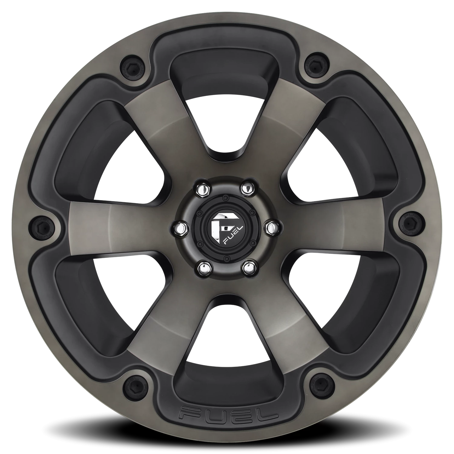 Fuel Beast 17x10" 5x127mm 78.1mm CB -18mm Matte Black Machined-Dark Tint