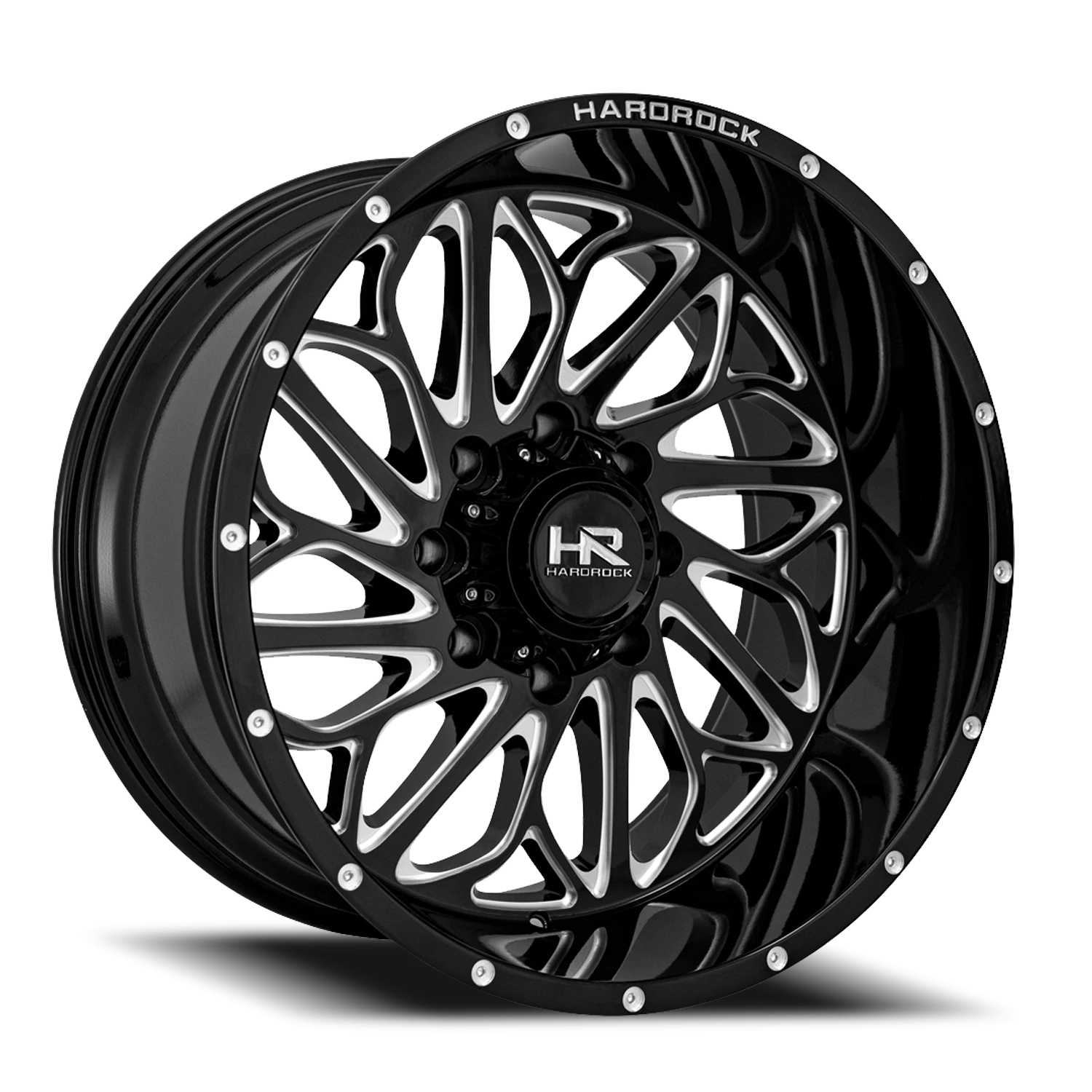 Hardrock Offroad Blacktop Xposed H508 20x10" 8x170mm 125.2mm CB -19mm Gloss Black Milled