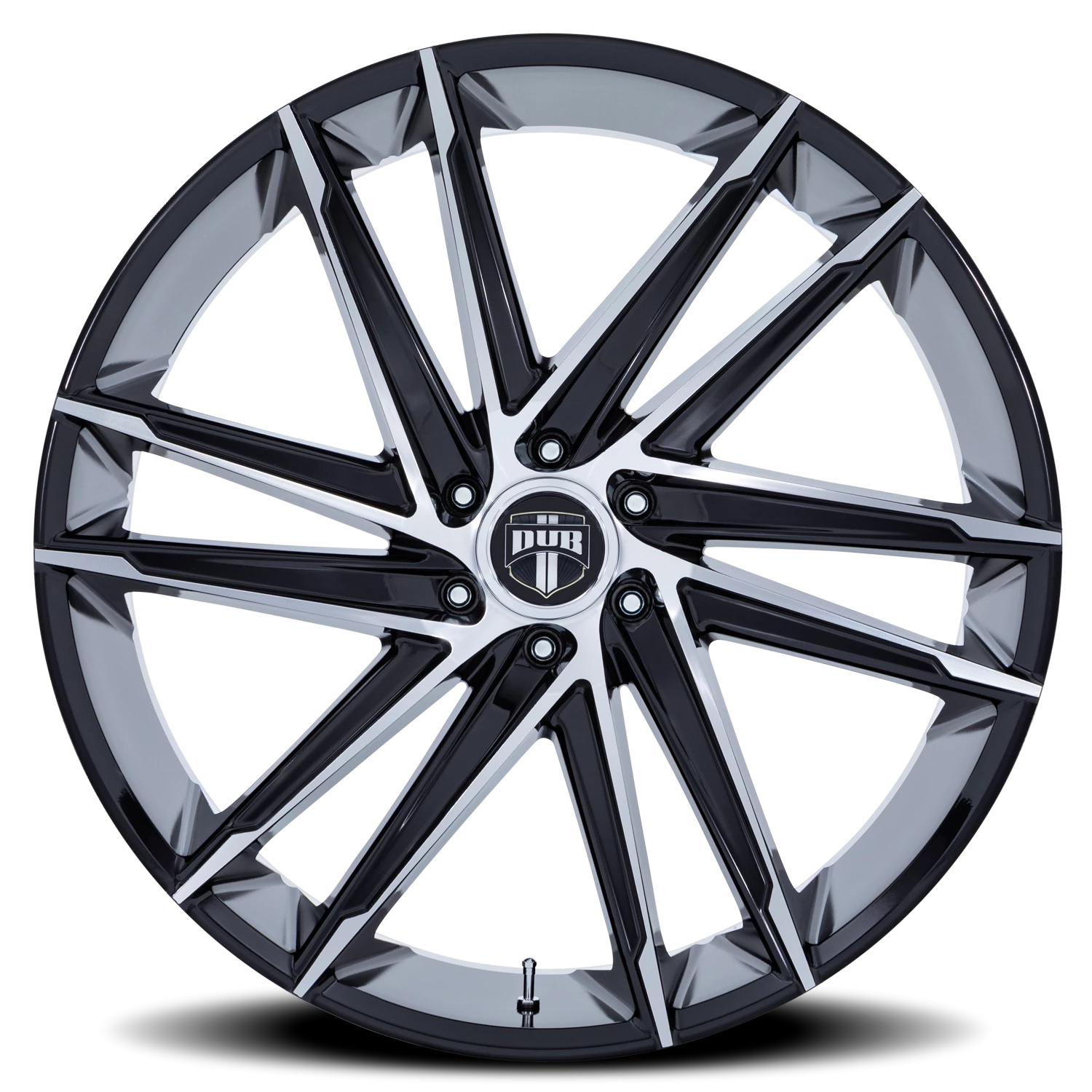DUB Blaze 24x10" 6x135mm 87.1mm CB +30mm Gloss Black Machined Face