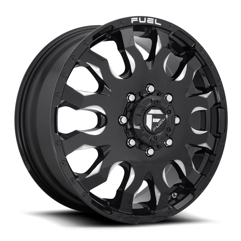 Fuel Blitz Dually D673 20x8.25 +105 8x210mm 154.3mm Gloss Black Milled