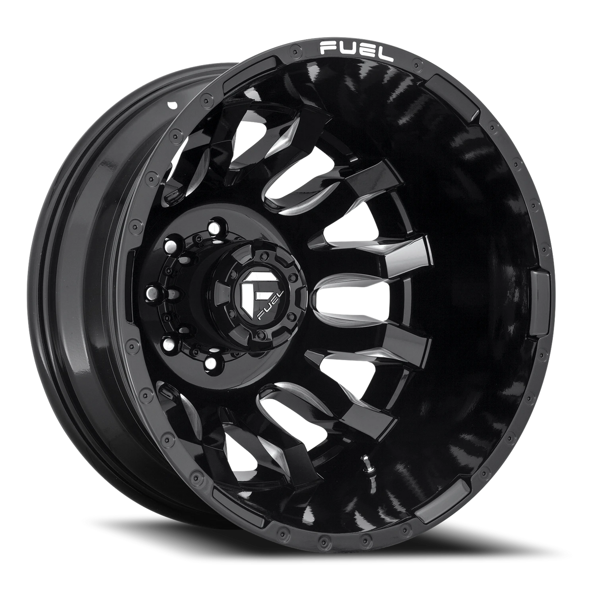 Fuel Blitz Dually 20x8.25 -265 8x165.1mm 121.5mm Gloss Black Milled