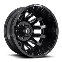 Fuel Blitz Dually 20x8.25" 8x165.1mm 121.5mm CB -240mm Gloss Black Milled