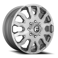 Fuel Blitz Dually 20x8.25 +105 8x165.1mm 117mm Brushed Gunmetal Tinted Clear