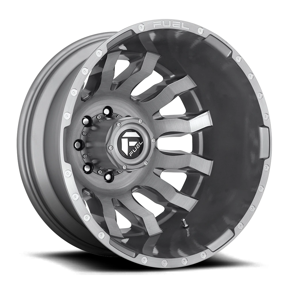 Fuel Blitz Dually 20x8.25" 8x200mm 142mm CB -202mm Brushed Gunmetal Tinted Clear