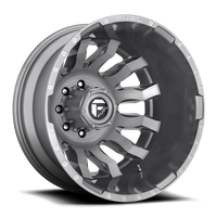 Fuel Blitz Dually 20x8.25" 8x200mm 142mm CB -202mm Brushed Gunmetal Tinted Clear