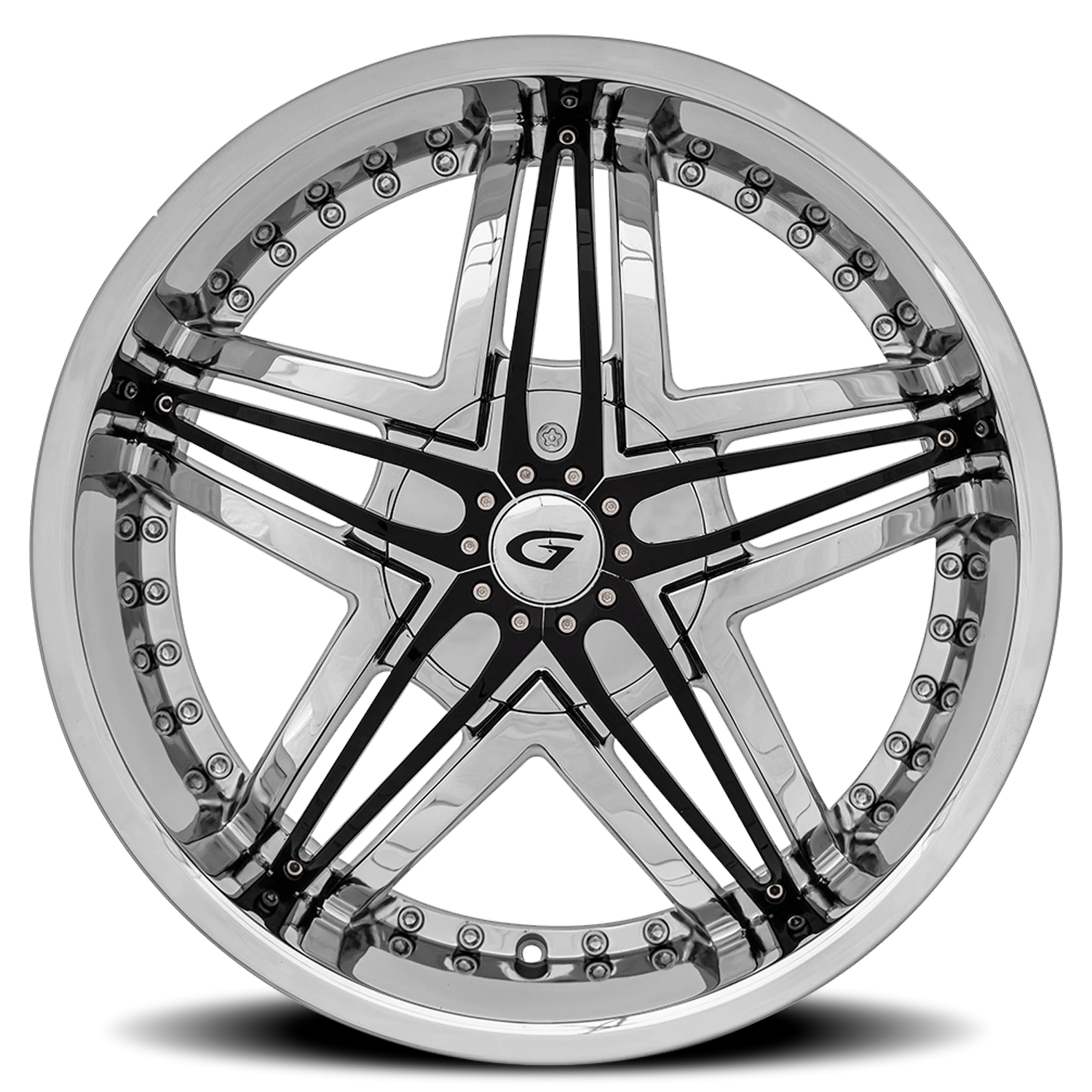 Diablo Blitz 22x8.5" 5x112mm 73.1mm CB +38mm Chrome