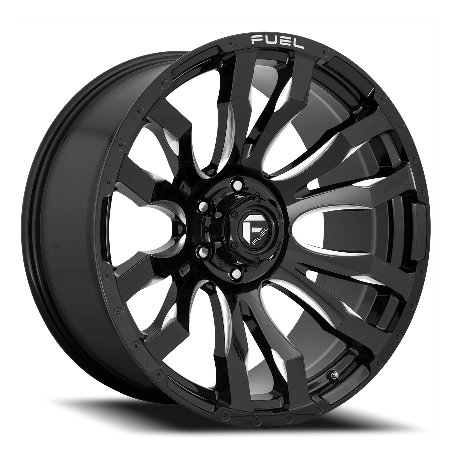 Fuel Blitz D673 20x9 +1 6x139.7mm 106.1mm Gloss Black Milled