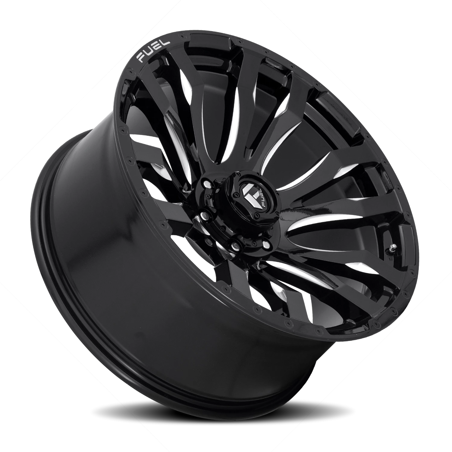 Fuel Blitz D673 20x9 +1 6x139.7mm 106.1mm Gloss Black Milled