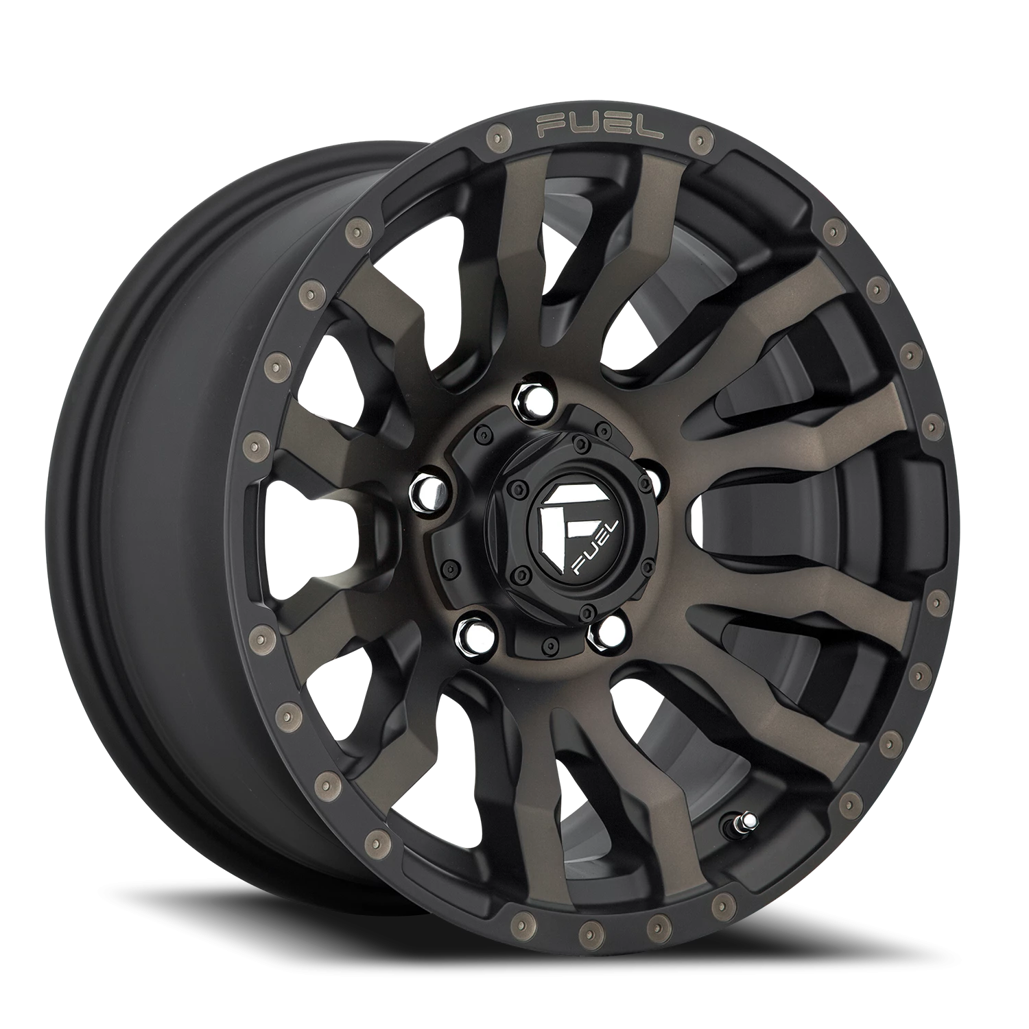Fuel Blitz 20x10" 5x127mm 71.5mm CB -18mm Matte Black Double Dark Tint