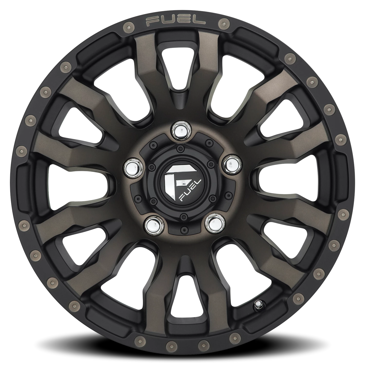 Fuel Blitz 18x9" 5x150mm 110.1mm CB +20mm Matte Black Double Dark Tint