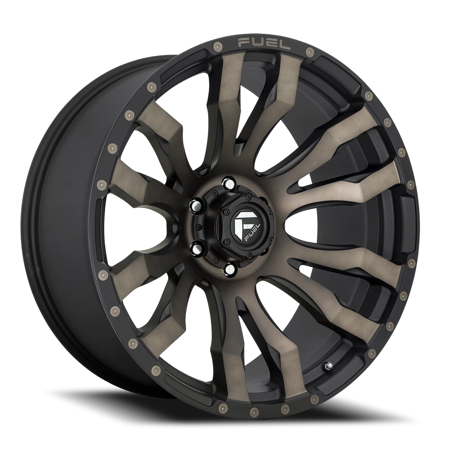 Fuel Blitz 18x9" 6x139.7mm 106.1mm CB +20mm Matte Black Double Dark Tint