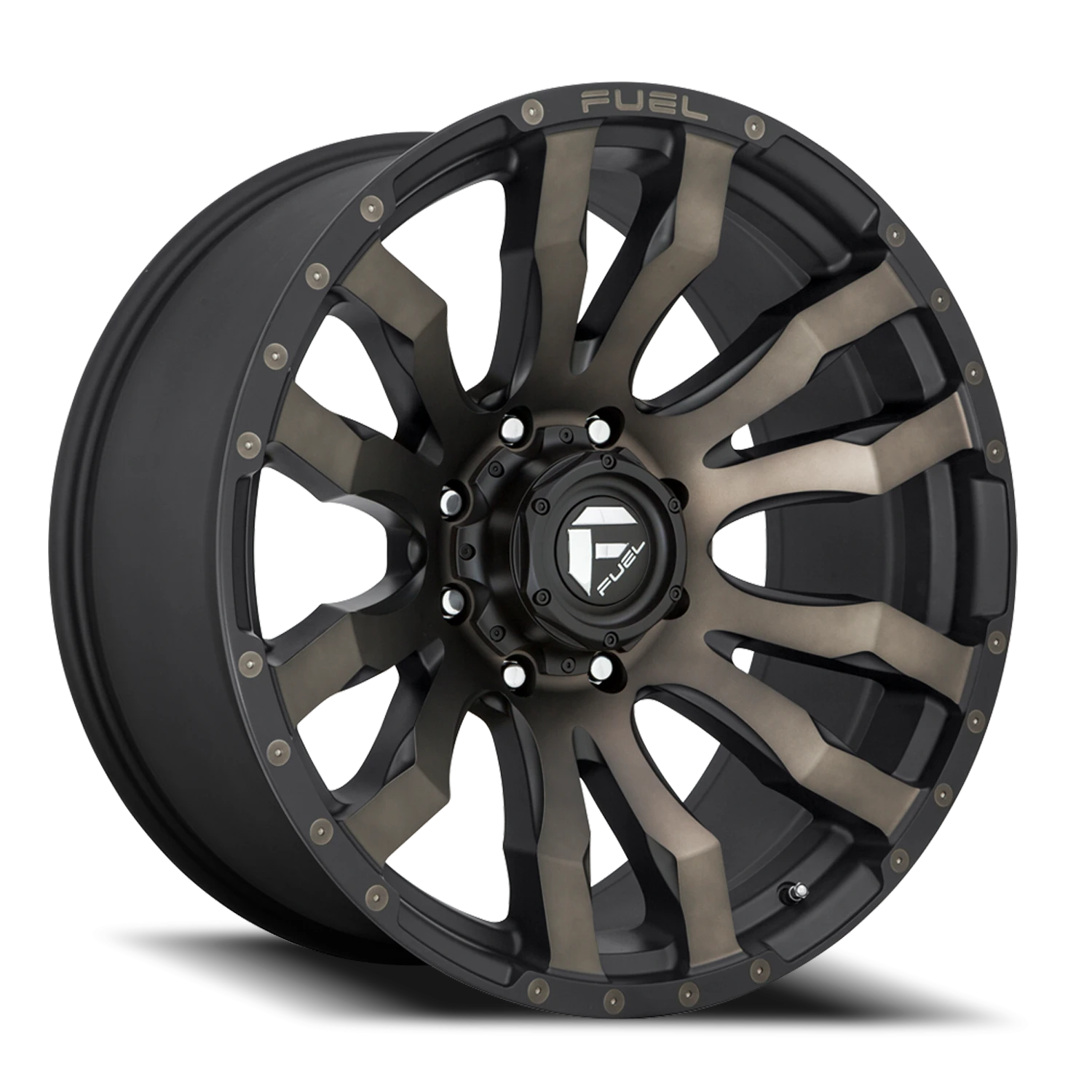 Fuel Blitz 20x10" 8x180mm 124.2mm CB -18mm Matte Black Double Dark Tint
