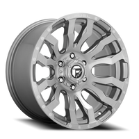 Fuel Blitz 22x10" 5x127mm 71.5mm CB -18mm Brushed Gunmetal Tinted Clear