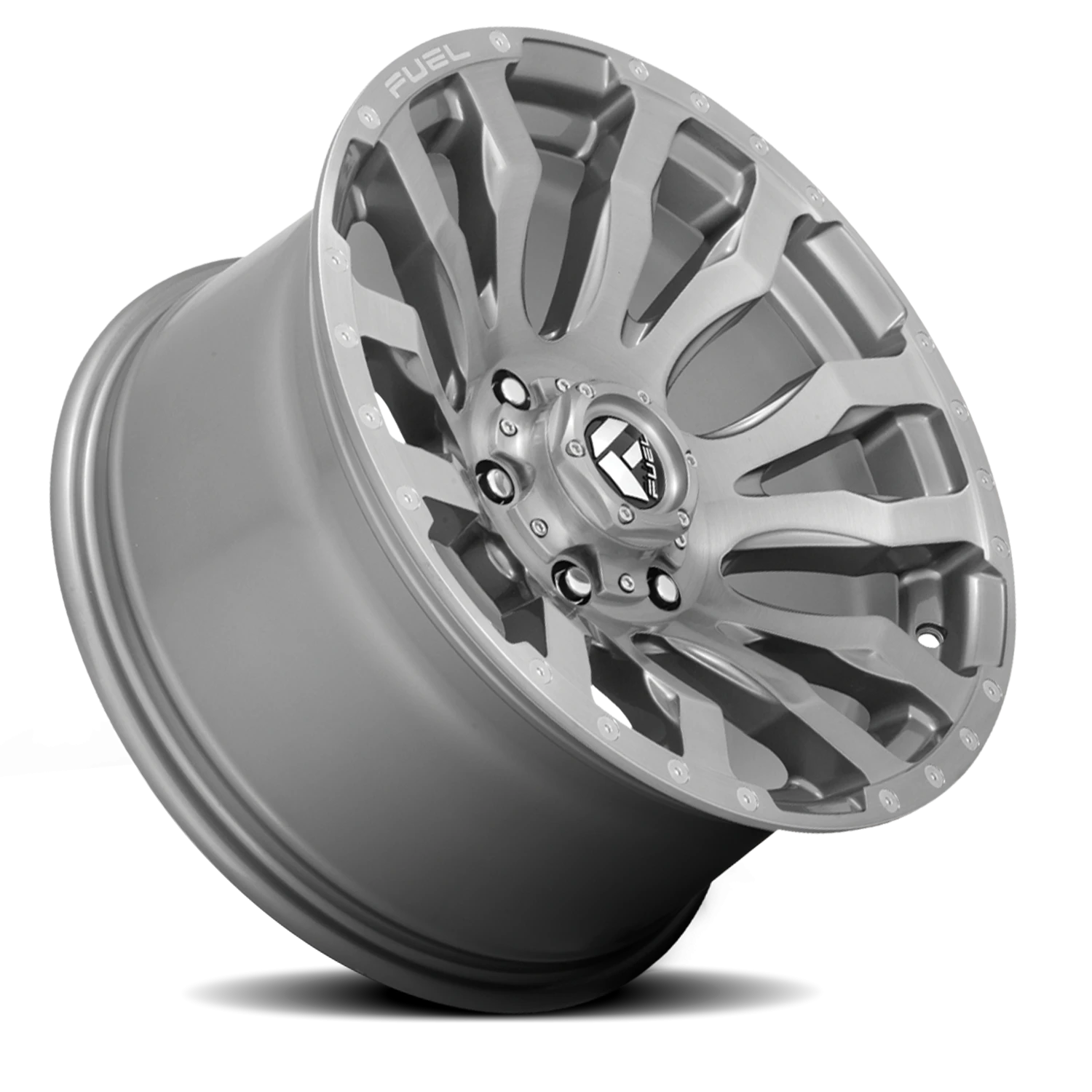 Fuel Blitz 20x10" 8x170mm 125.1mm CB -18mm Brushed Gunmetal Tinted Clear