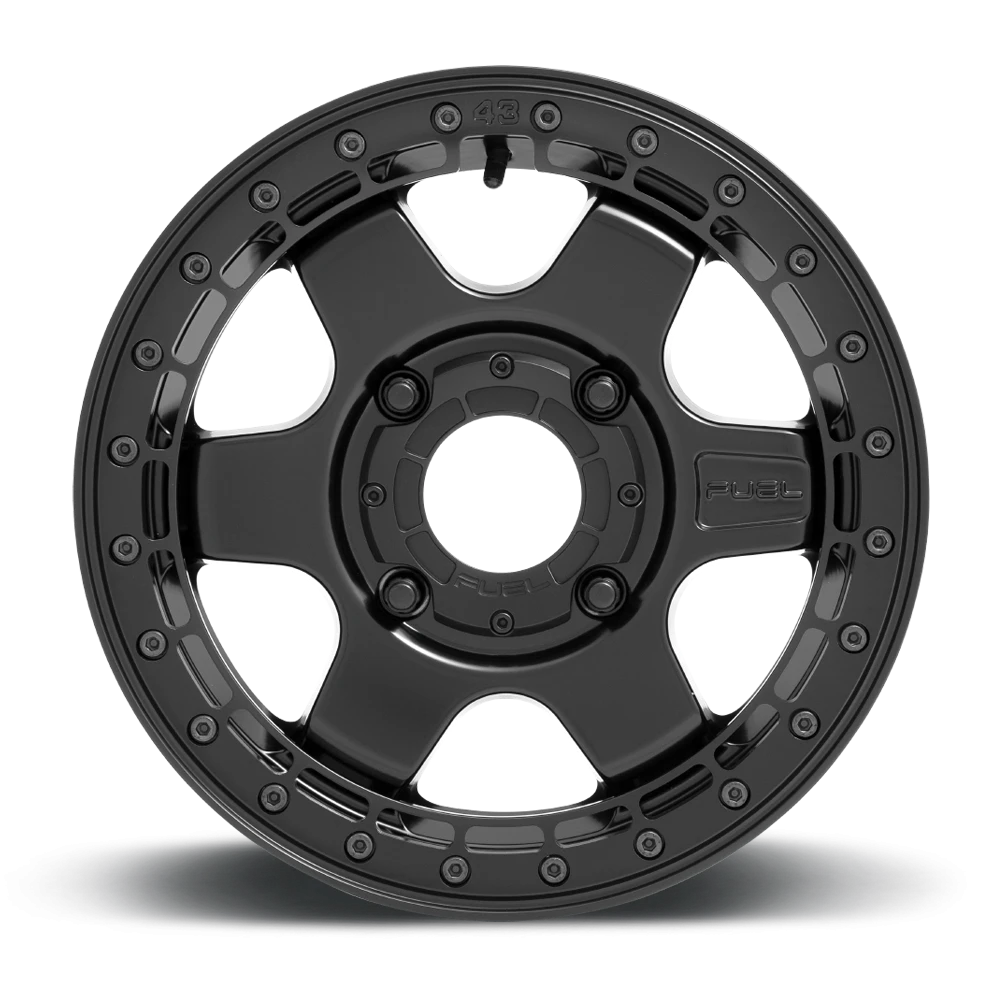 Fuel Block Beadlock UTV 15x6 +38 4x137mm 110.2mm Matte Black Black Ring