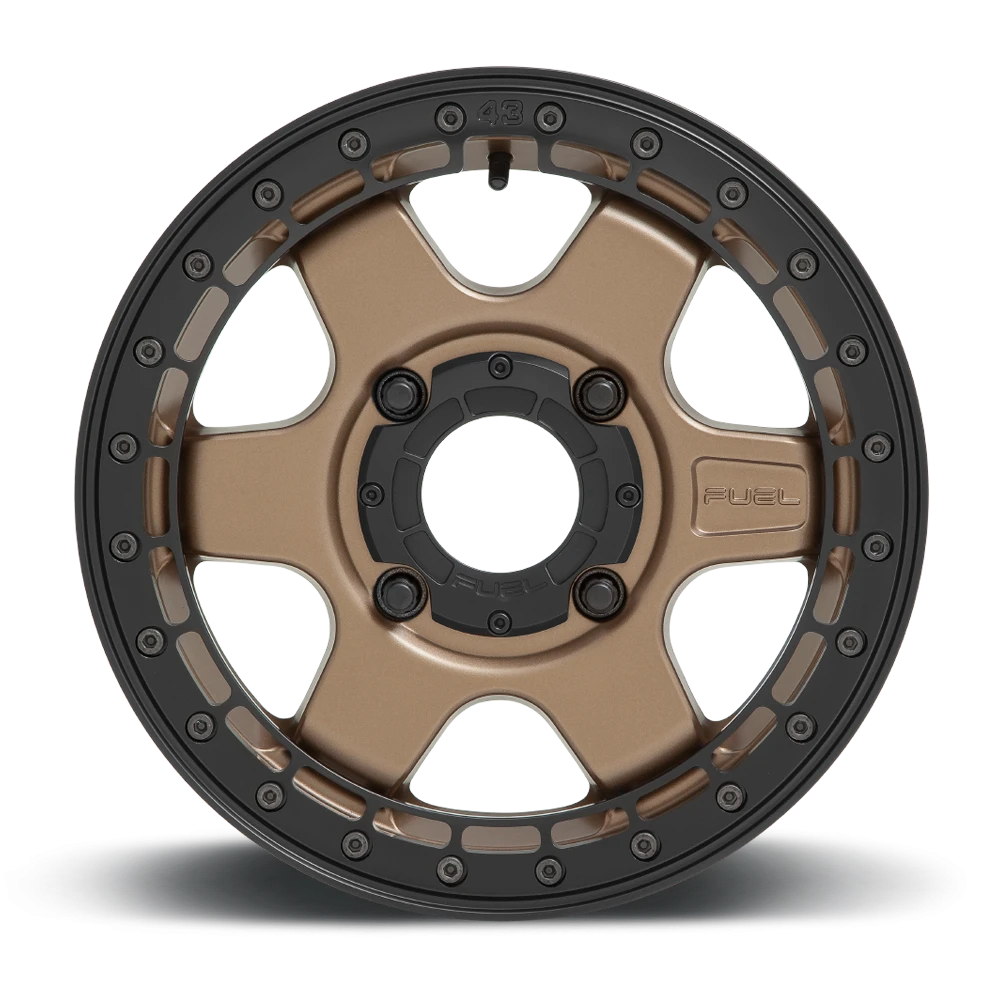 Fuel Block Beadlock UTV 15x6 +38 4x137mm 110.2mm Matte Bronze Black Ring