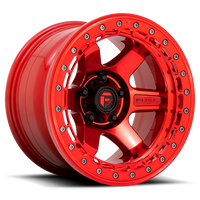 Fuel Block Beadlock 17x9 -15 5x127mm 71.5mm Candy Red Candy Red Ring