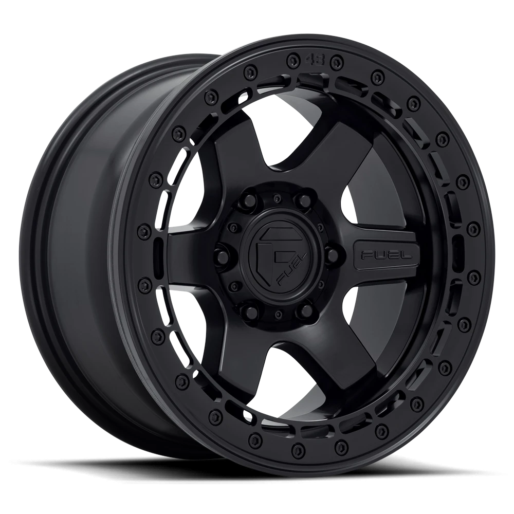 Fuel Block Beadlock 17x9 -15 5x127mm 71.5mm Matte Black Matte Black Ring
