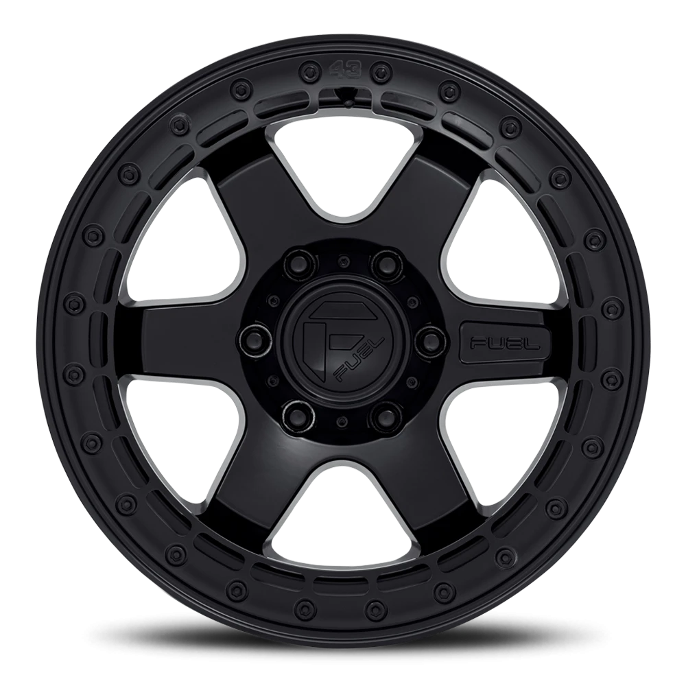 Fuel Block Beadlock 17x9 -15 5x127mm 71.5mm Matte Black Matte Black Ring
