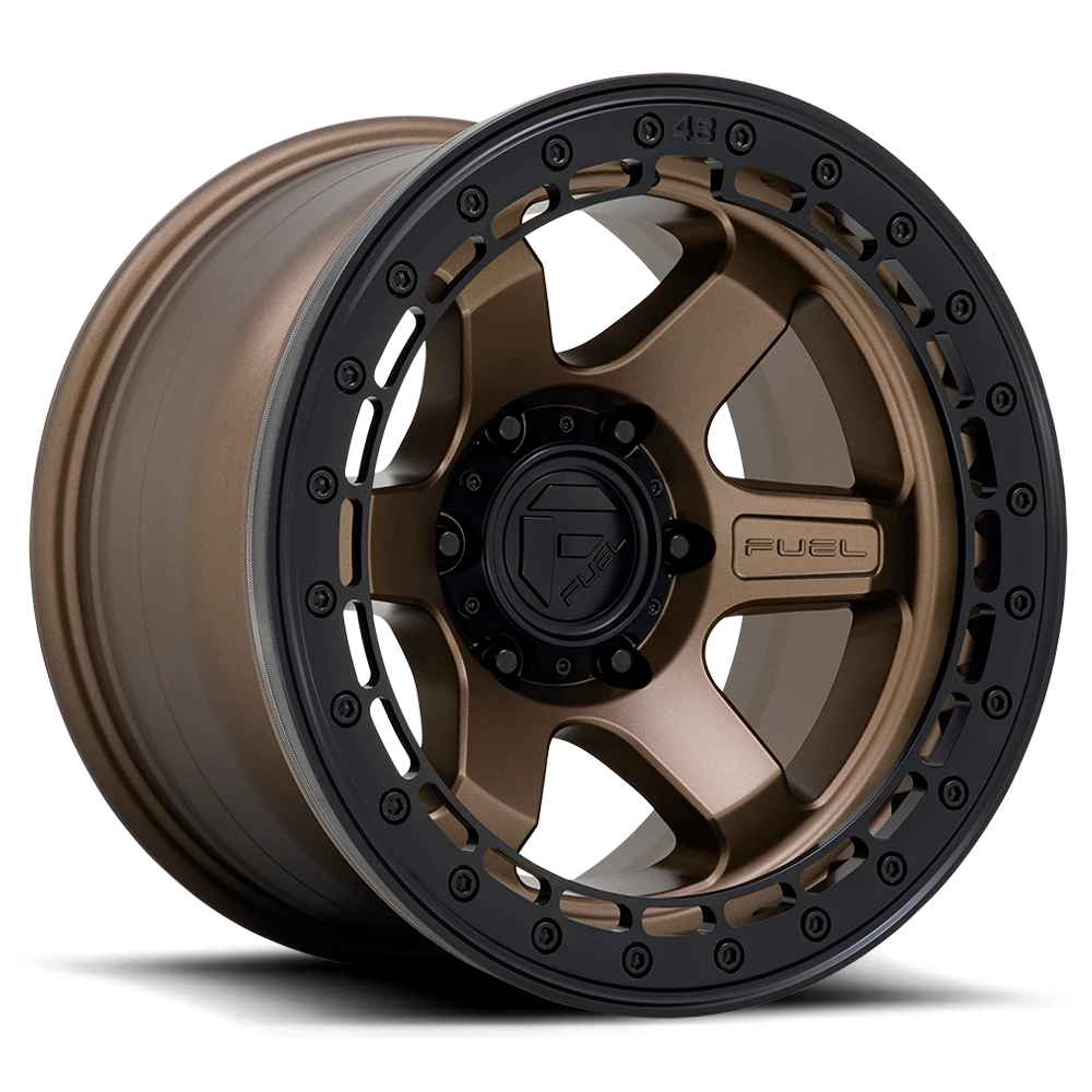 Fuel Block Beadlock 17x9 -15 5x127mm 71.5mm Matte Bronze Matte Black Ring