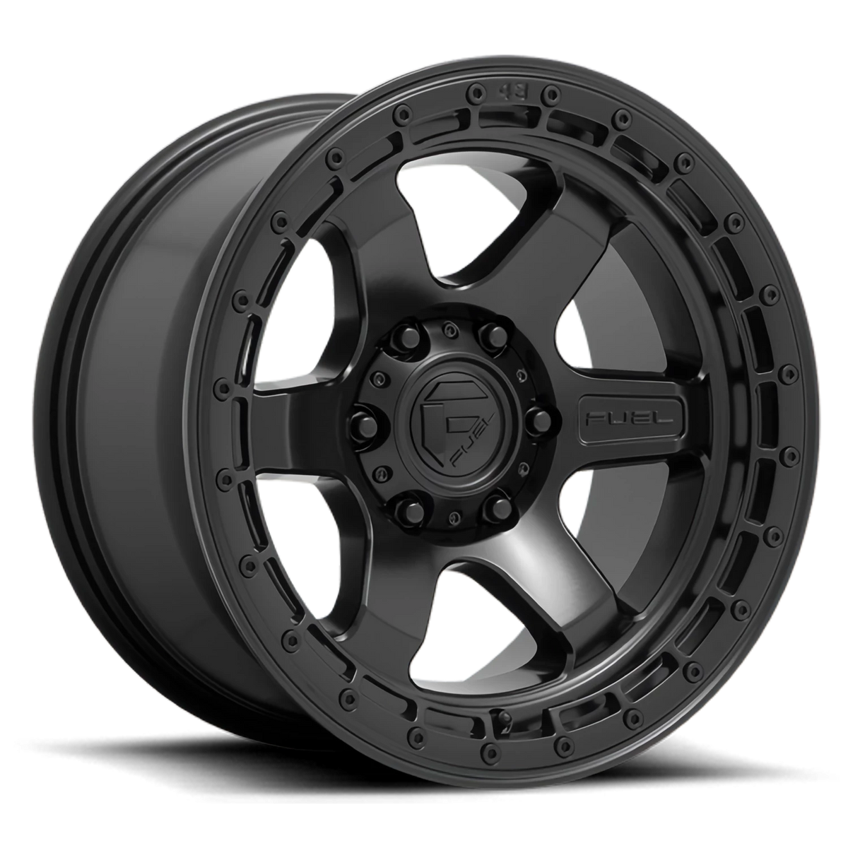 Fuel Block 18x9 +20 6x139.7mm 106.1mm Matte Black Black Ring