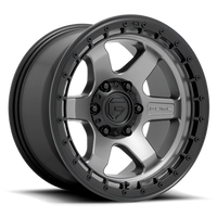 Fuel Block 17x9 +1 6x139.7mm 106.1mm Matte Gunmetal Black Ring
