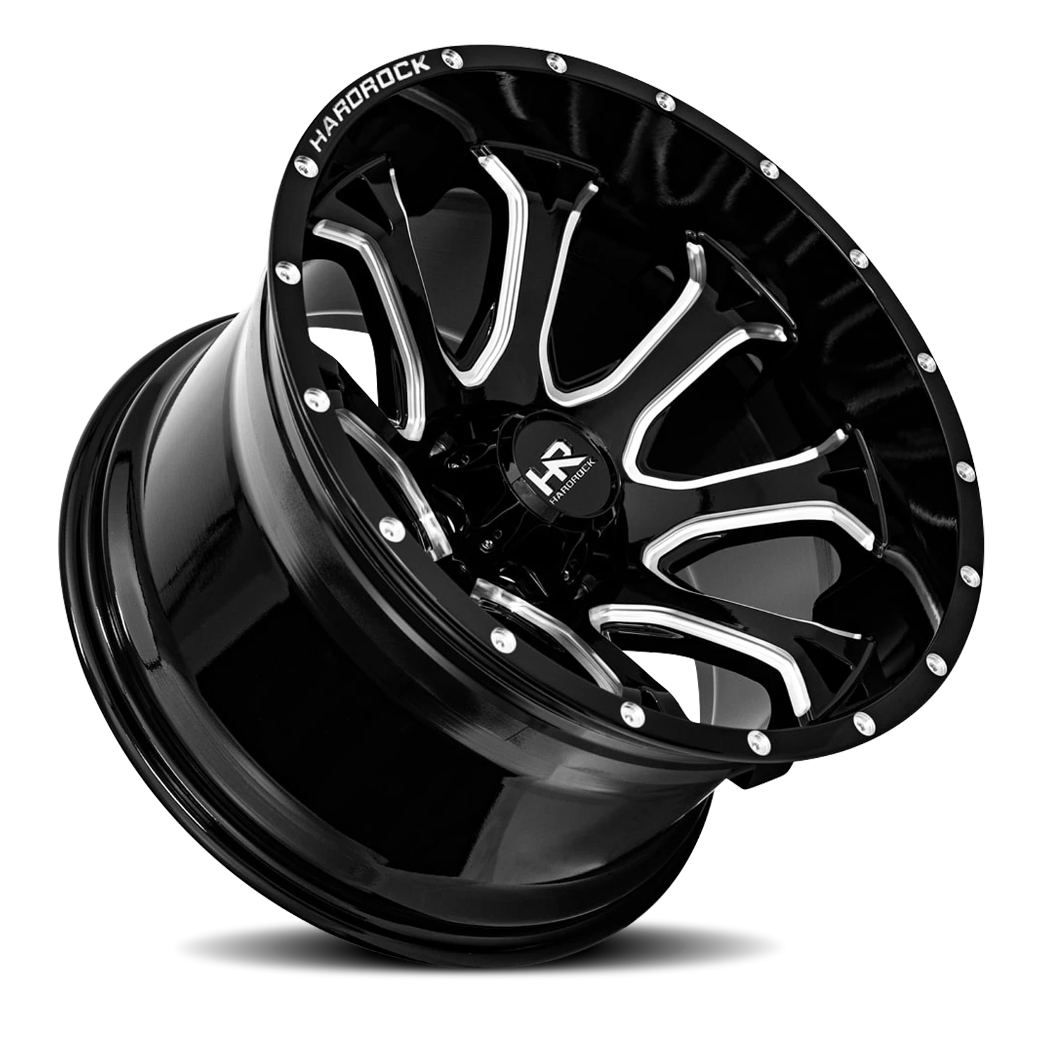 Hardrock Offroad Bloodshot Xposed H505 20x10" 5x150mm 110.3mm CB -19mm Gloss Black Milled